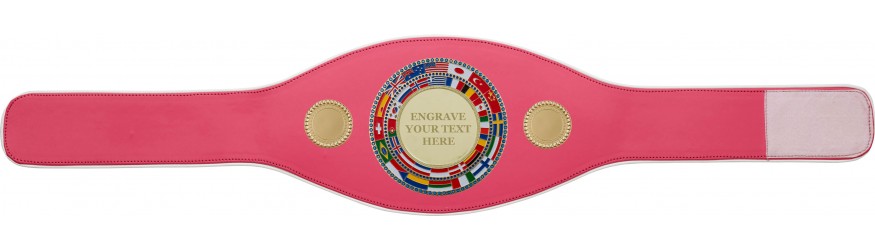 CHAMPIONSHIP BELT PROFLAG/FLAG/G/ENGRAVE - AVAILABLE IN 7 COLOURS